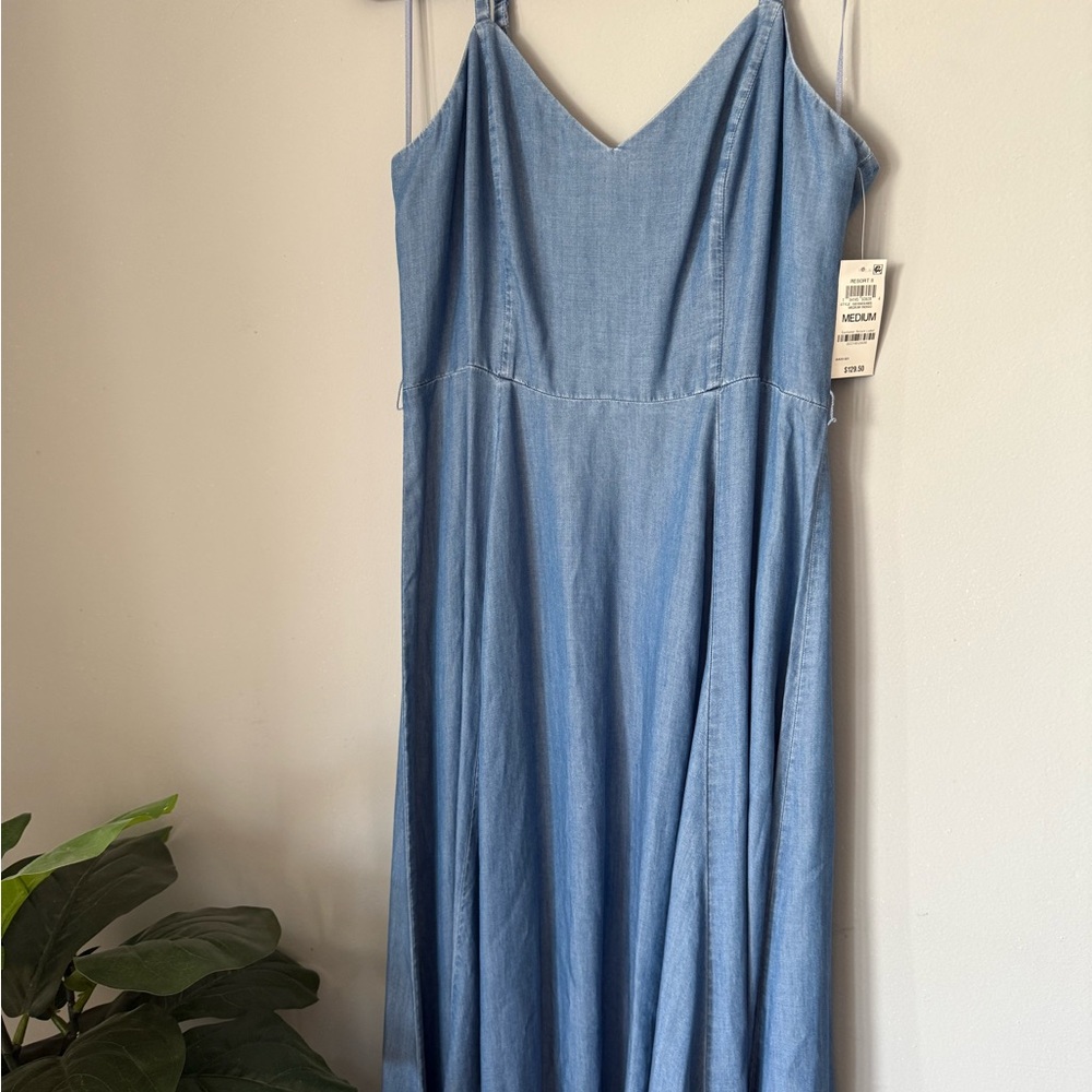 Blue Denim Sleeveless Dress - Picture 8 of 12